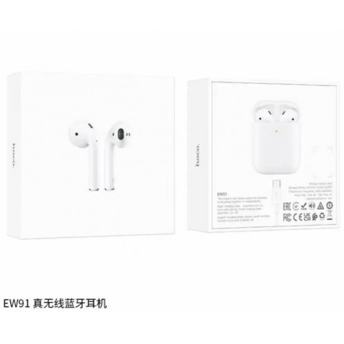 Наушники беспроводные Bluetooth HOCO EW91 вкладыши True wireless stereo headset Белые