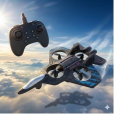 Радиоуправляемый самолет истребитель на пульте управления H36 4 пропеллера