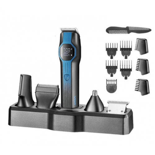 Машинка для стрижки волос USB VGR V-173 / Аккумуляторный триммер для стрижки / Машинка для волос Синий