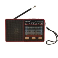 Радиоприёмник с фонариком FM USB MicroSD Golon RX-8866BT с Bluetooth на аккумуляторе Красный