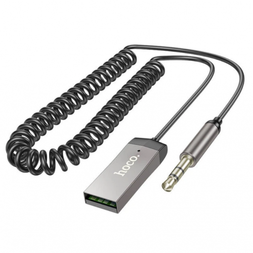 Ресивер Bluetooth HOCO E78 Benefit car AUX BT receiver с кабелем 1.2m, BT5.3, 3.5mm