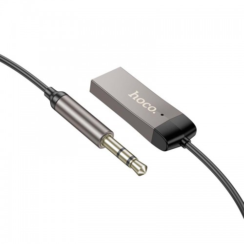 Ресивер Bluetooth HOCO E78 Benefit car AUX BT receiver с кабелем 1.2m, BT5.3, 3.5mm