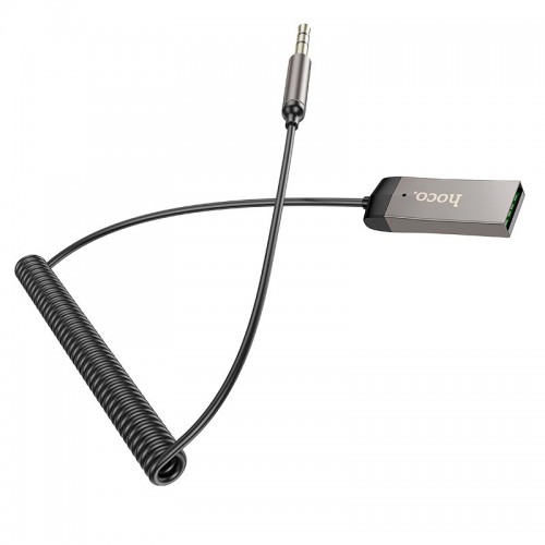 Ресивер Bluetooth HOCO E78 Benefit car AUX BT receiver с кабелем 1.2m, BT5.3, 3.5mm