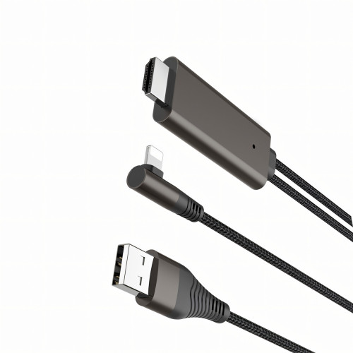 Кабель-адаптер HOCO UA14 USB - Lightning - HDMI, 2 м, 1080P HD