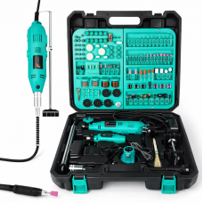 Шлифовальная мини-машинка (гравер) с регулируемой скоростью, набор 350 предметов Domotec 10360