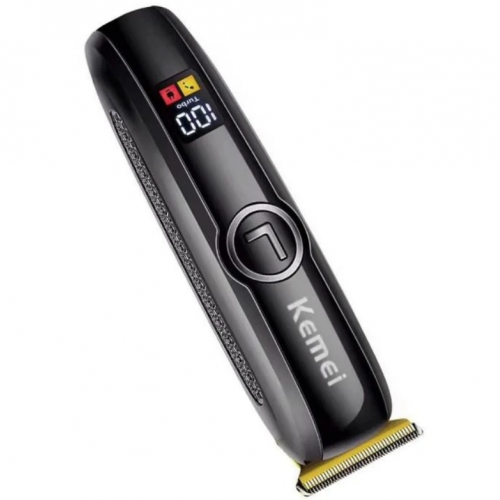Аккумуляторная машинка триммер для стрижки с дисплеем Kemei KM-5072 с 3 насадками (1,2,3 мм)