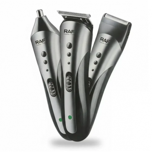 Аккумуляторный триммер RAF R.4047 3в1 с USB-зарядкой для волос, бороды и ушей