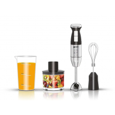 Погружной блендер 4в1, 600мл, 1600Вт, Bitek BT-326 / Ручной блендер с чашей / Измельчитель