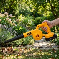 Беспроводная воздуходувка-пылесос 2 в 1, садовая воздуходувка для листьев с 2 аккумуляторами UKC 10291