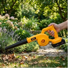 Беспроводная воздуходувка-пылесос 2 в 1, садовая воздуходувка для листьев с 2 аккумуляторами UKC 10291