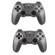Беспроводные джойстики, от батареек, XO GP4, 2 шт / Пара игровых геймпадов Черный с серым