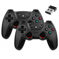 Беспроводные джойстики, от батареек, XO GP4, 2 шт / Пара игровых геймпадов Черный