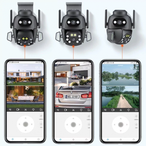 Камера наружная поворотная уличная двойная WIFI DOUL CAM Q-821 FULL-HD 4Mp Ночная сьемка Yoosee