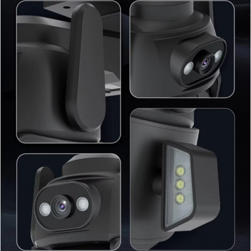 Камера наружная поворотная уличная двойная WIFI DOUL CAM Q-821 FULL-HD 4Mp Ночная сьемка Yoosee