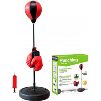 Детская боксерская груша на стойке с перчатками Punching Ball Set, набор для бокса с пружиной