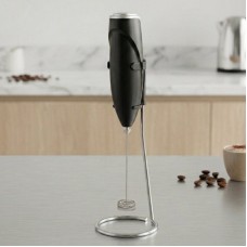 Электрический капучинатор для молока с подставкой Milk Frother на батарейках Черный