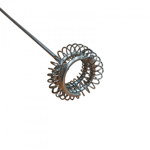 Электрический капучинатор для молока с подставкой Milk Frother на батарейках Белый