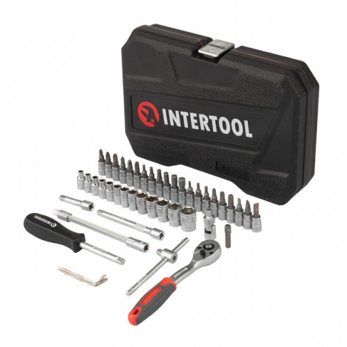 Набор инструментов 1/4" 48ед INTERTOOL ET-9048 В кейсе