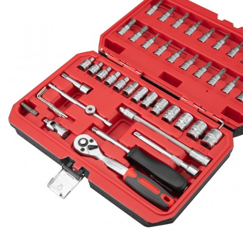 Набор инструментов 1/4" 48ед INTERTOOL ET-9048 В кейсе