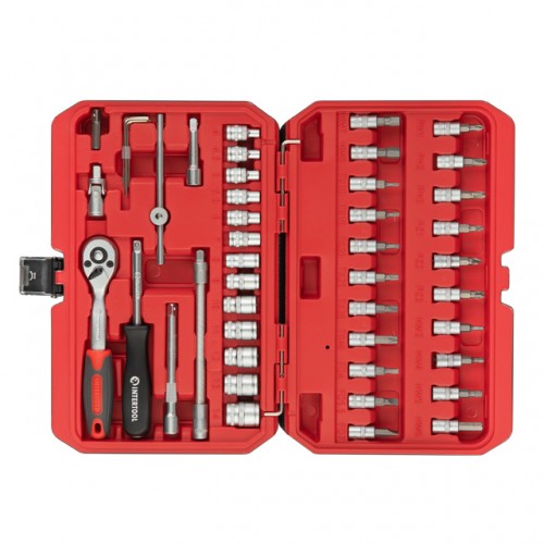 Набор инструментов 1/4" 48ед INTERTOOL ET-9048 В кейсе