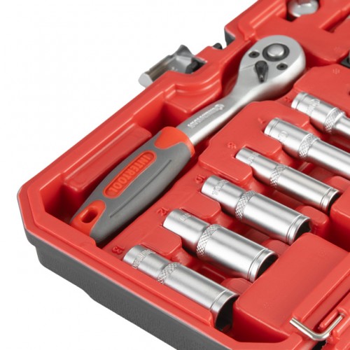 Набор инструментов 1/4" 36ед INTERTOOL ET-9036 в кейсе