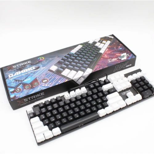 Проводная клавиатура от USB, с RGB подсветкой, XSTRIKE X-1010 / Механическая клавиатура для компьютера