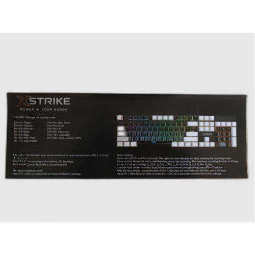 Проводная клавиатура от USB, с RGB подсветкой, XSTRIKE X-1010 / Механическая клавиатура для компьютера
