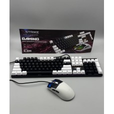 Проводная клавиатура мембранная с подсветкой + мышка RGB USB XSTRIKE X-1011 Комплект