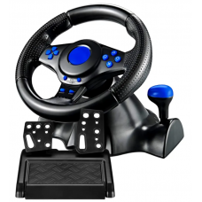 Руль игровой с педалями и коробкой передач для ноутбука пк ps2 ps3 pc usb vibration steering wheel гонки