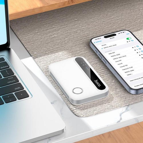 Портативный роутер 4G Wi-Fi модем HOCO HI41 (3G, 4G, Wi-Fi 6, 2100mAh, 150Mbps, 3h)
