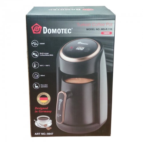 Турецкий кофейник Domotec R.116 300 мл 1800 Вт Кофеварка / Электрическая кофеварка