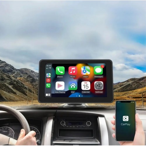 Монитор для автомобиля 7" с Carplay CJ-PTC 208 / Монитор для камеры заднего вида / Автомобильный монитор