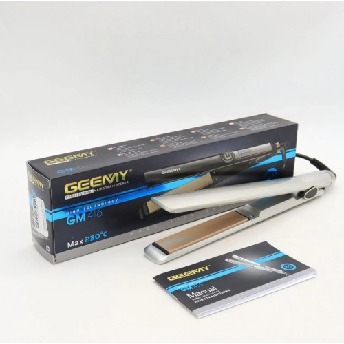 Плойка выпрямитель Geemy GM-416 / Утюг для волос Серая