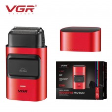 Электробритва шейвер для бороды, с USB, VGR V-307 / Аккумуляторная бритва / Триммер для лица Красный