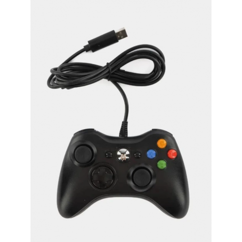 Джойстик PC360 в стиле XBOX проводной USB для компьютера Черный