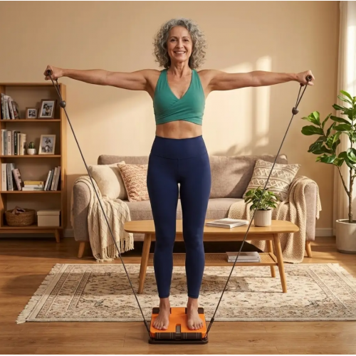 Многофункциональная наклонная фитнес-доска с таймером, Sport Stretching Plate, Оранжевая