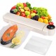 Вакуумный упаковщик пищевых продуктов + 10 пакетов, Vacuum Sealer LS-801, Белый / Домашний вакууматор для еды