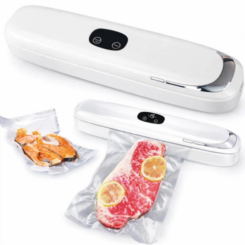Вакуумный упаковщик для продуктов Vacuum Sealer MK-801 90Вт бытовой вакуумный + 10 пакетов Белый