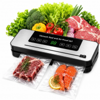 Вакуумный упаковщик 2 в 1 Vacuum Seal and Air Proof для сухих и влажных продуктов / бытовой вакуумный + 10 пакетов