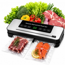 Вакуумный упаковщик 2 в 1 Vacuum Seal and Air Proof для сухих и влажных продуктов / бытовой вакуумный + 10 пакетов