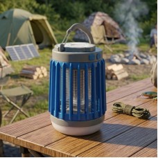 Кемпинговый фонарь аккумуляторный от насекомых и комаров 2 в 1 Powermaster W851 Синий