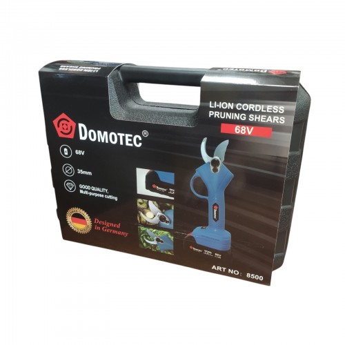 Электрический секатор Domotec 8500 в кейсе + 2 аккумулятора / Ножницы садовые / Электросекатор для сада