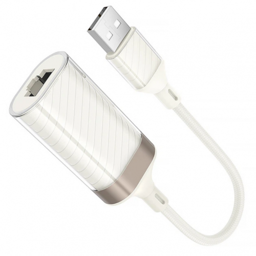 Сетевой адаптер USB to RJ45(LAN), 100 Мбит/с, HOCO UA41 / Сетевая карта / Интернет адаптер