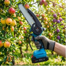 Аккумуляторная цепная мини-пила 6 inch Electric SAW DOMOTEC 8169 в кейсе / 2 аккумулятора