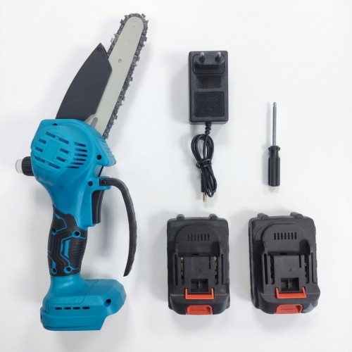 Аккумуляторная цепная мини-пила 6 inch Electric SAW DOMOTEC 8169 в кейсе / 2 аккумулятора