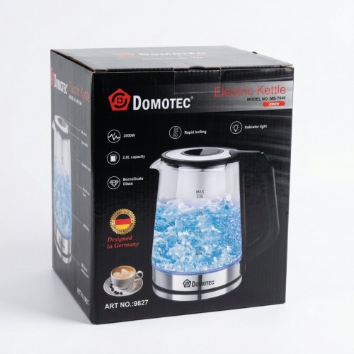 Чайник электрический Domotec 2L MS 7846 2000W, стеклянный