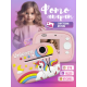 Детский фотоаппарат моментальной печати фото Unicorn "Единорог" Интерактивная игрушка для детей Розовый