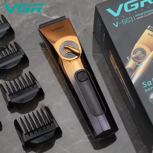 Машинка для стрижки VGR V-663 Акумуляторна з дисплеєм та регулюванням довжини 0.5-19 мм