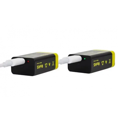 Набір акумуляторів LiitoKala Lii-USB-9V 4 шт 1100 мАг з USB Type-C з кабелем зарядки