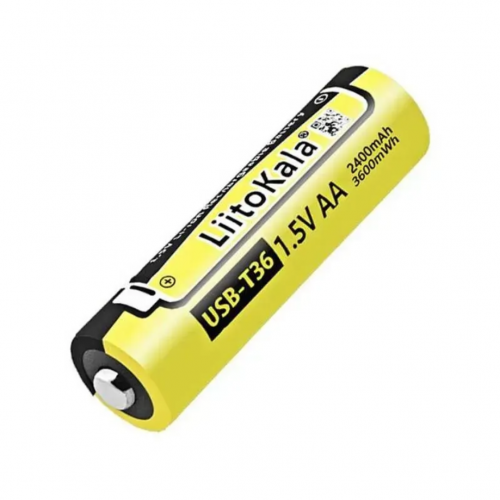 Набір акумуляторів LiitoKala USB-T36 (4xAA 2400mAhh, 1.5V), 4 в 1 Type-C з кабелем зарядки